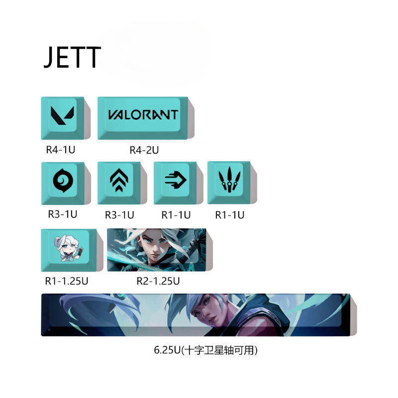 Reyna Valorant Keycaps PBT Key - огляд і ціна Gaming Accessories Aesthetic
